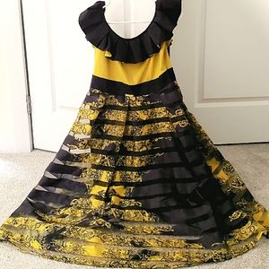 Berty Women's vintage off shoulder puffy swing party dress